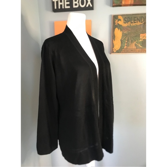Cyrus black ribbed open cardigan size medium NWT - Picture 5 of 8